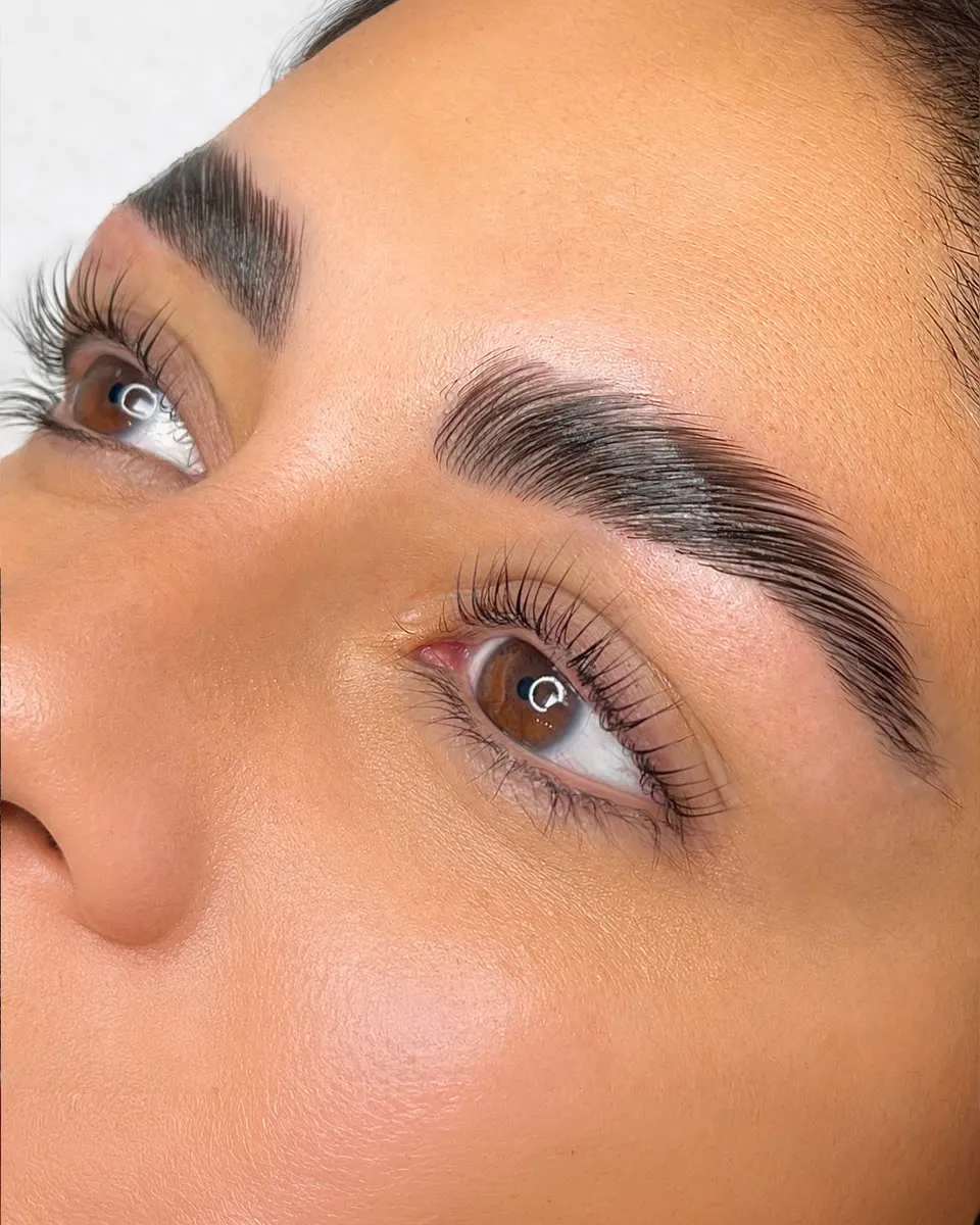 Brow lamination in Dubai — brushed-up, groomed brows at AZIZAM beauty salon