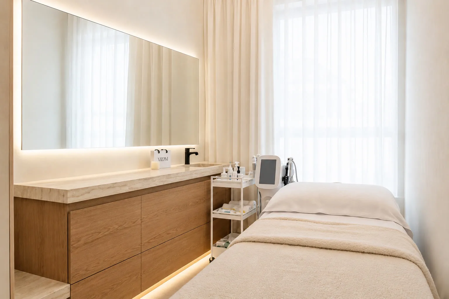 Treatment room at AZIZAM beauty salon in Dubai