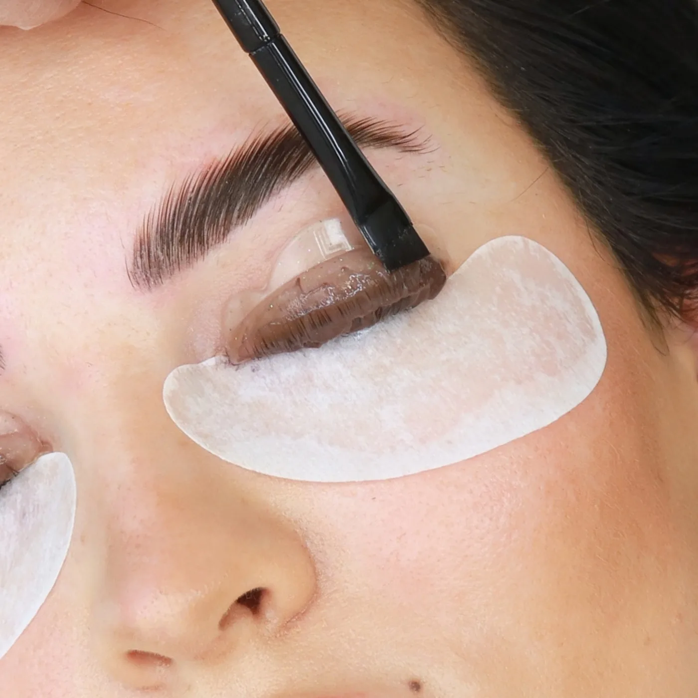 Korean lash lift in Dubai, a milder lifting solution applied at AZIZAM beauty salon